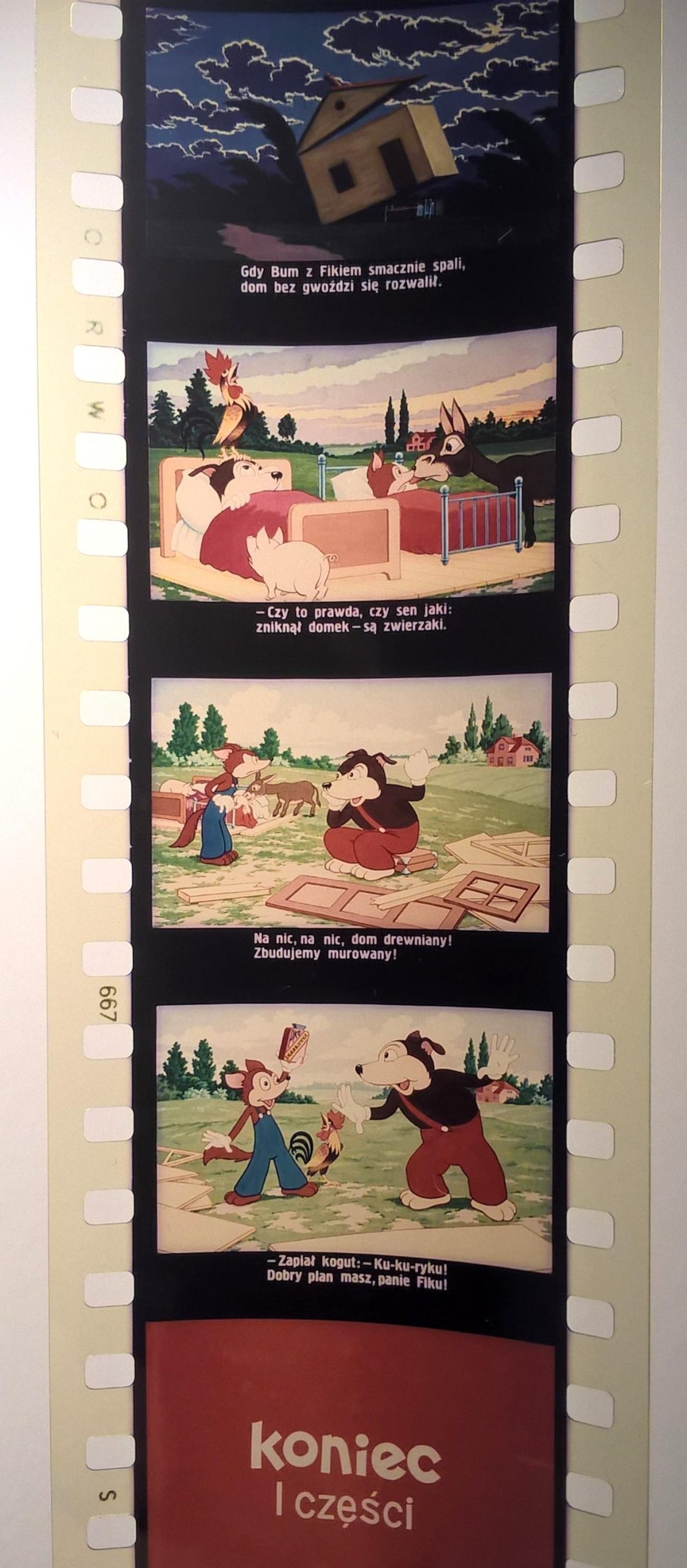 Bajka na projektor, przeźrocze - „JAK BUM Z FIKIEM BUDOWALI DOM” Część I i II [41,42]