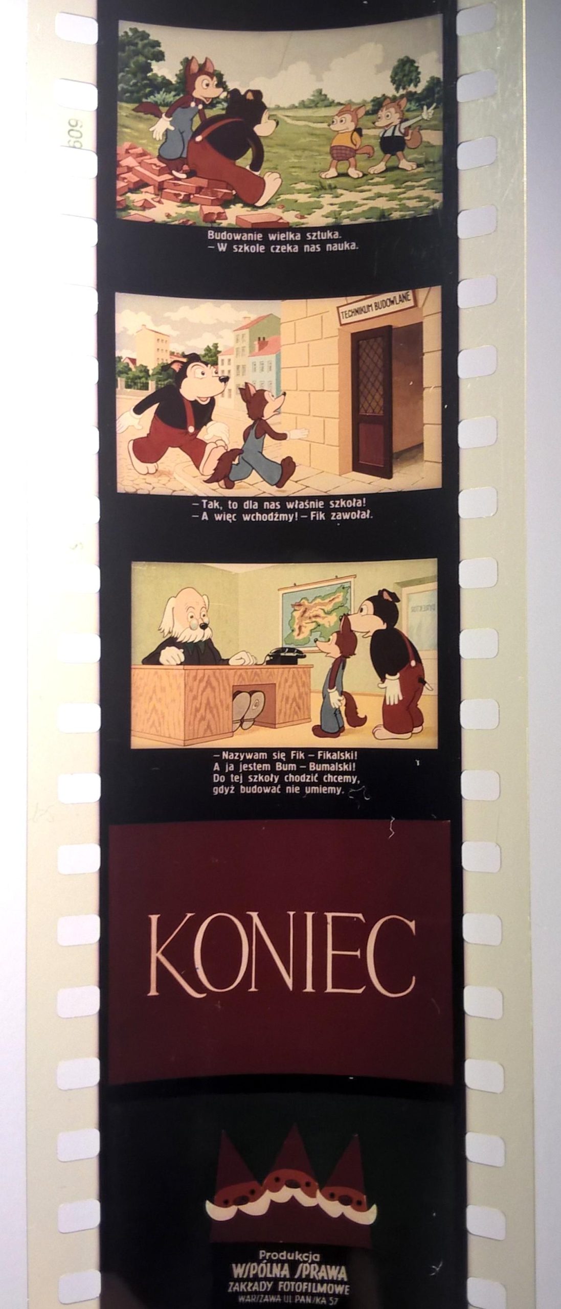 Bajka na projektor, przeźrocze - „JAK BUM Z FIKIEM BUDOWALI DOM” Część I i II [41,42]