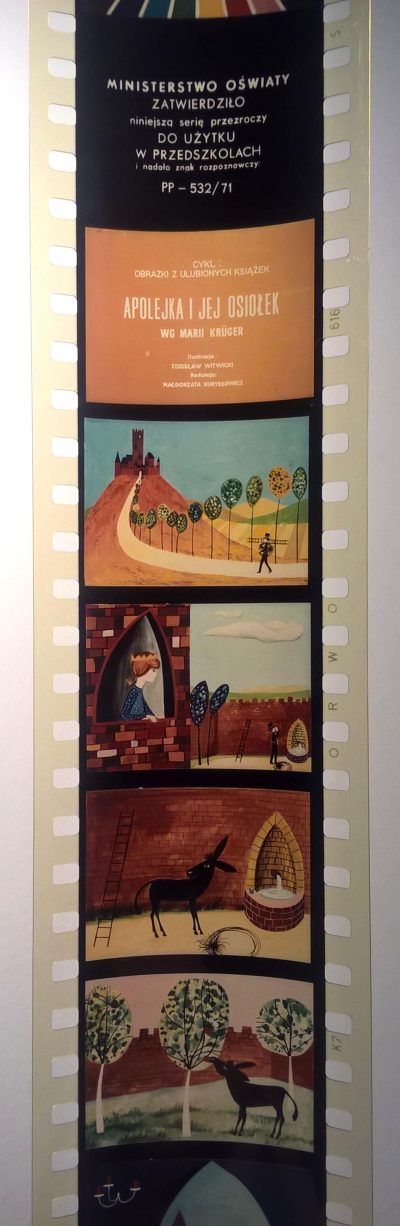 Bajka na projektor, przeźrocze „APOLEJKA I JEJ OSIOŁEK” wg Marii Krüger [33]
