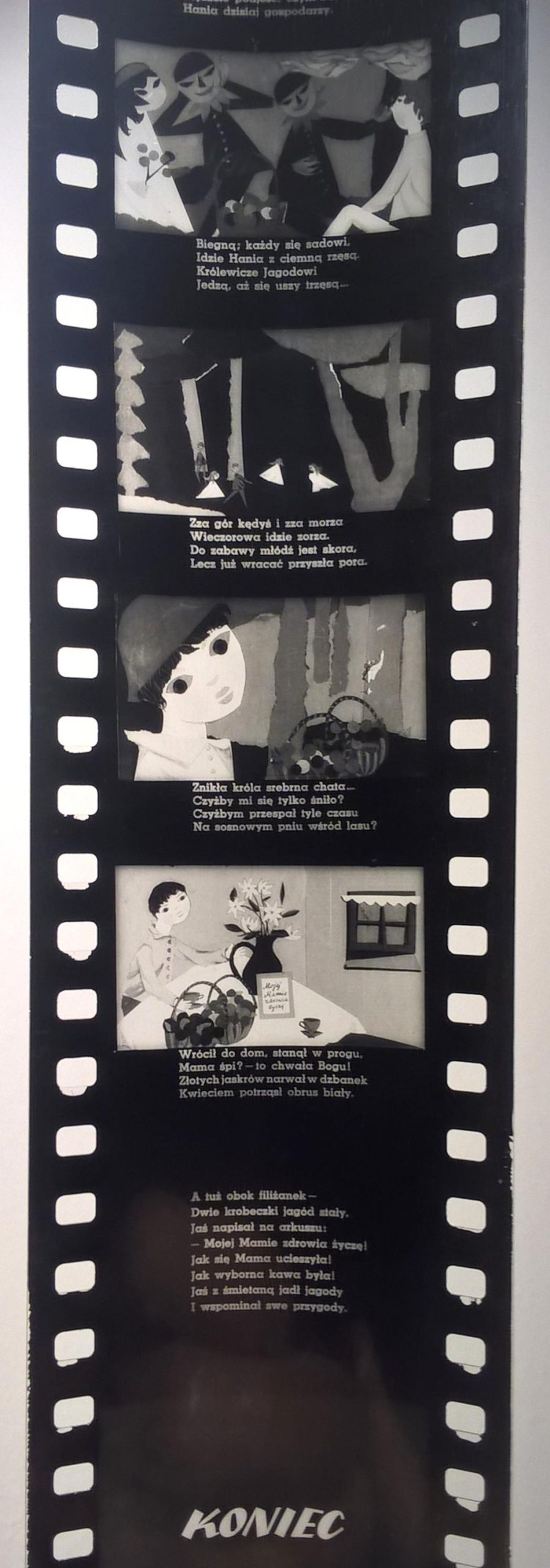 Bajka na projektor, przeźrocze (czarno-białe) - „NA JAGODY” wg Marii Konopnickiej [46]