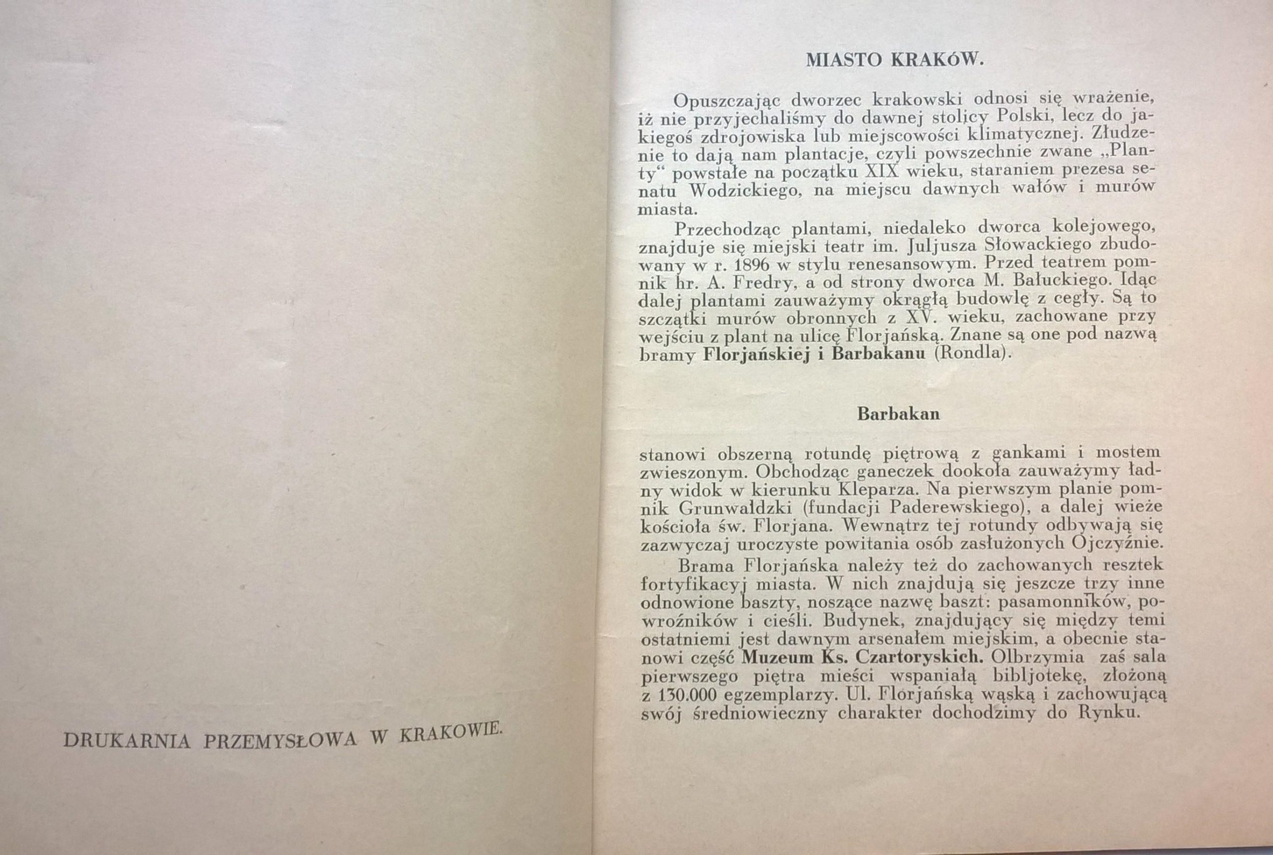 Książka "Ilustrowany przewodnik po Krakowie", 1936 r.