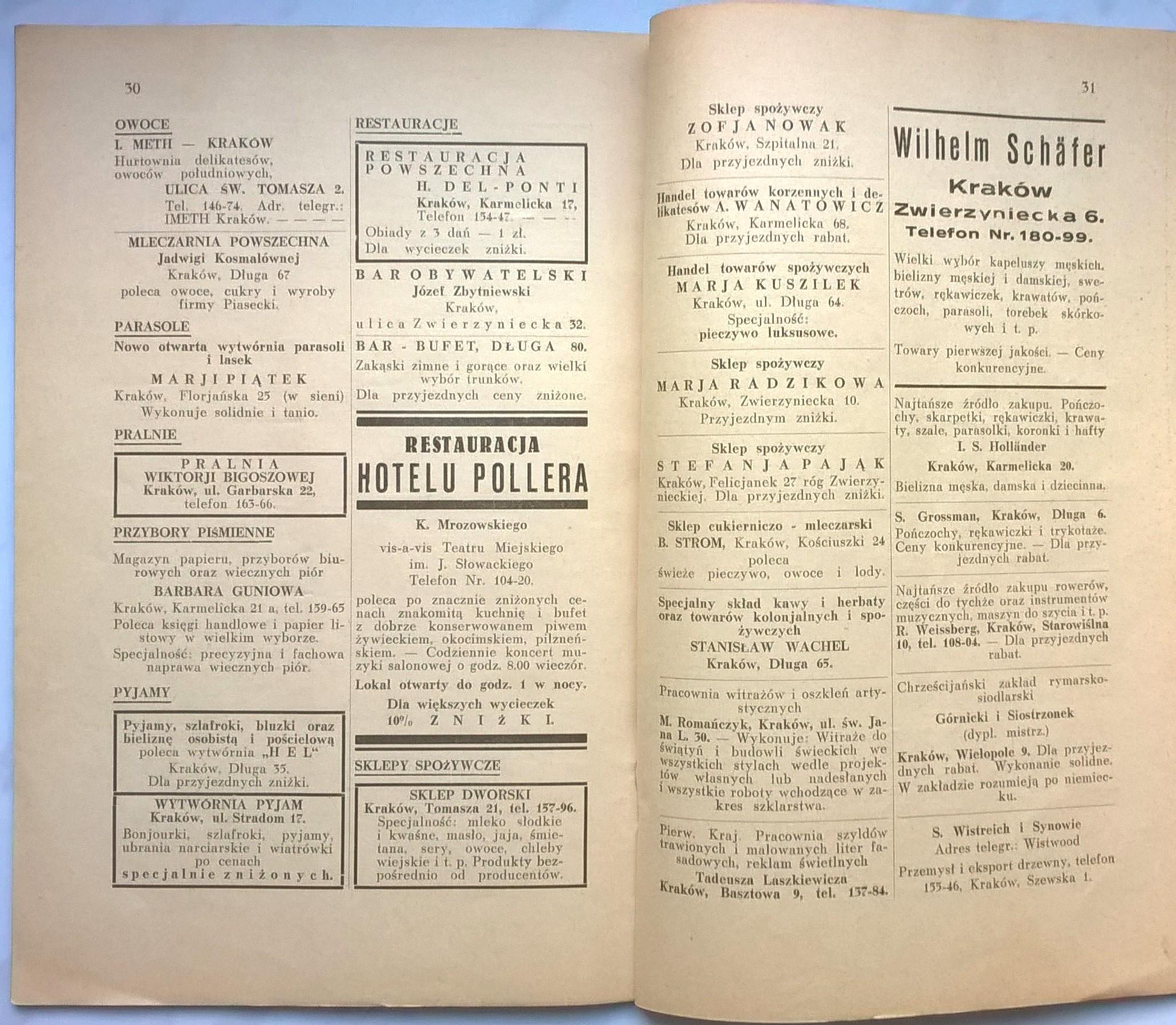Książka "Ilustrowany przewodnik po Krakowie", 1936 r.