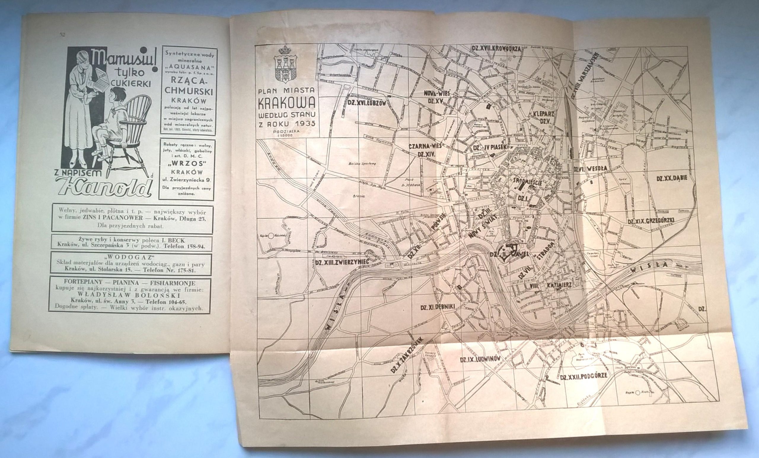 Książka "Ilustrowany przewodnik po Krakowie", 1936 r.