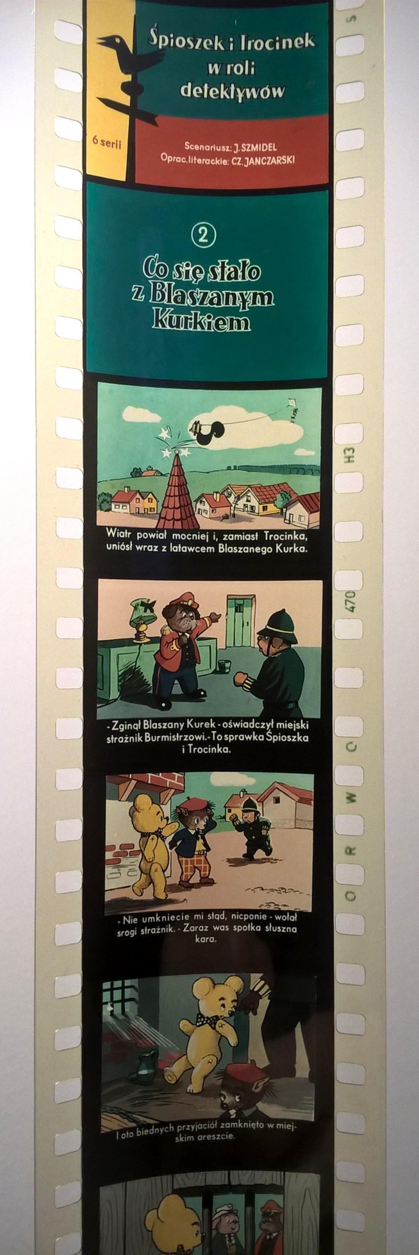 Zestaw przeźroczy, bajek na projektor „ŚPIOSZEK I TROCINEK W ROLI DETEKTYWÓW” - 6 części