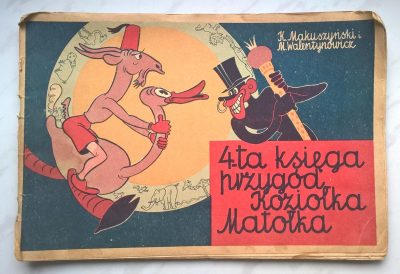 Książka-komiks dla dzieci "4-ta księga przygód Koziołka Matołka" K. Makuszyński i M. Walentynowicz, 1959 r.