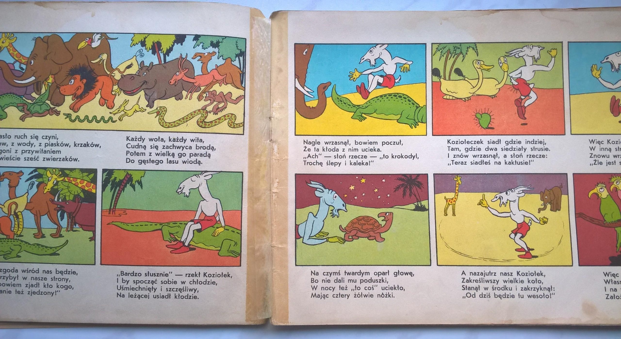 Książka-komiks dla dzieci "4-ta księga przygód Koziołka Matołka" K. Makuszyński i M. Walentynowicz, 1959 r.