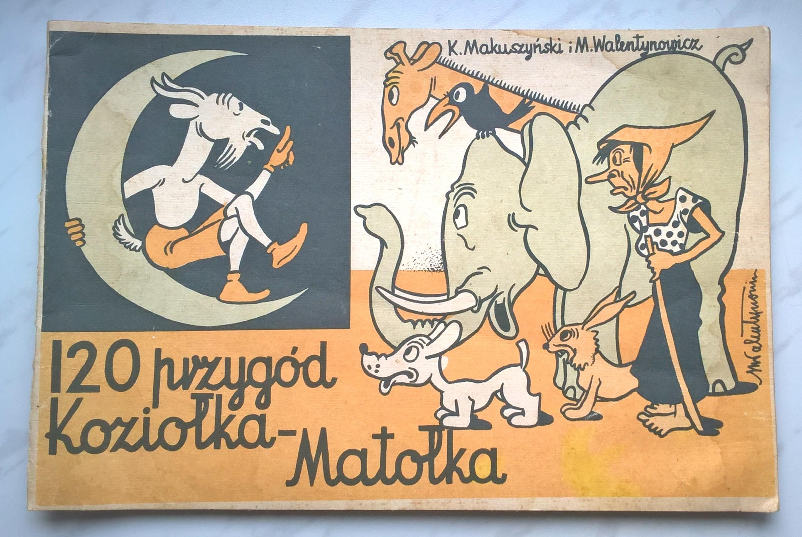 Książka-komiks dla dzieci "120 przygód Koziołka Matołka" K. Makuszyński i M. Walentynowicz, 1983 r.