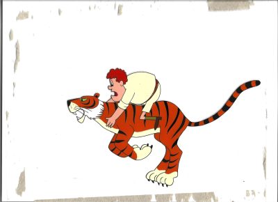 Folia animacyjna z bajki "Wielka podróż Bolka i Lolka" - Jeremiasz i tygrys