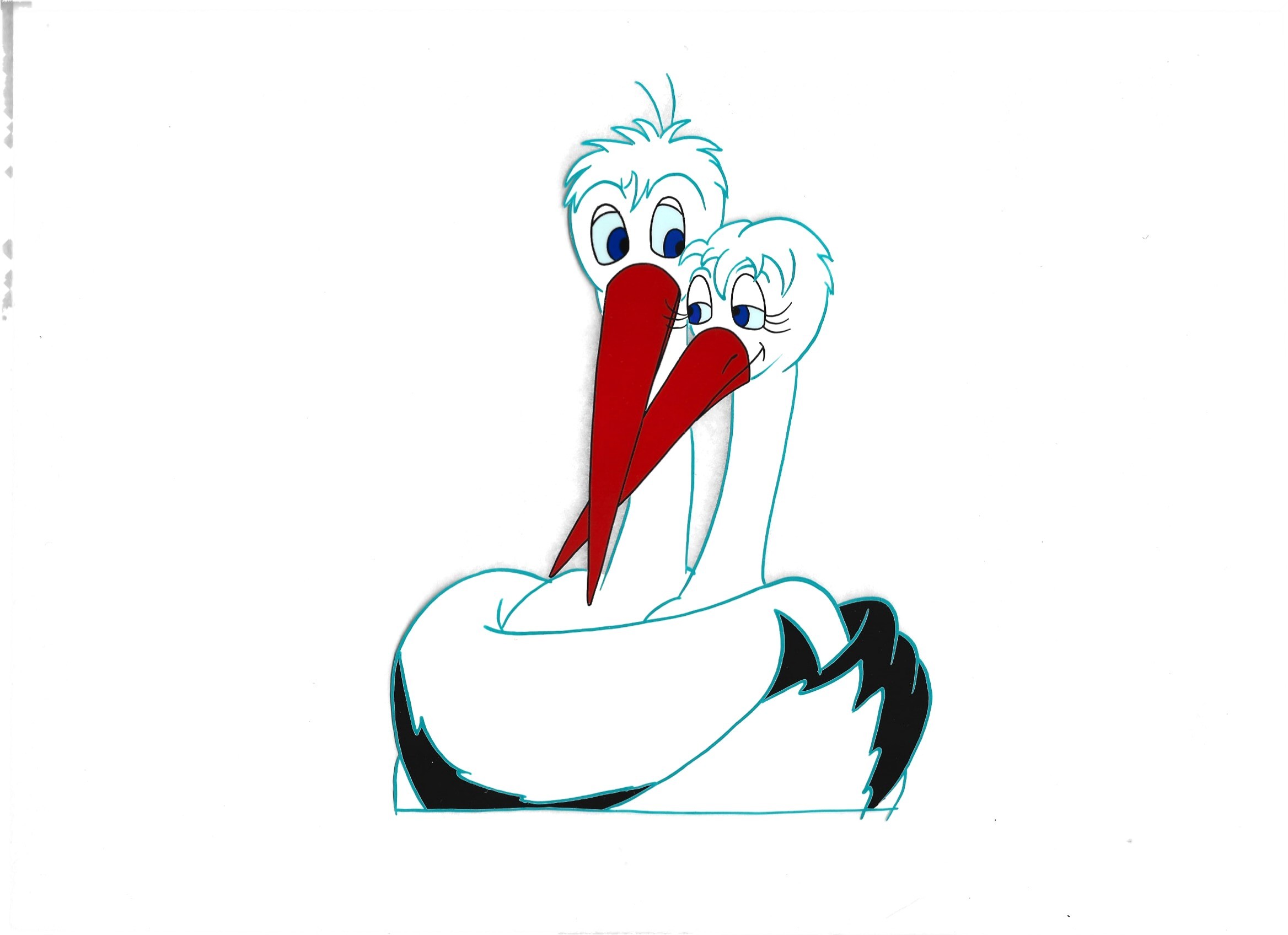 Folia animacyjna celuloidowa z bajki „Między nami bocianami” – MATYLDA i WOJTEK (A-34)