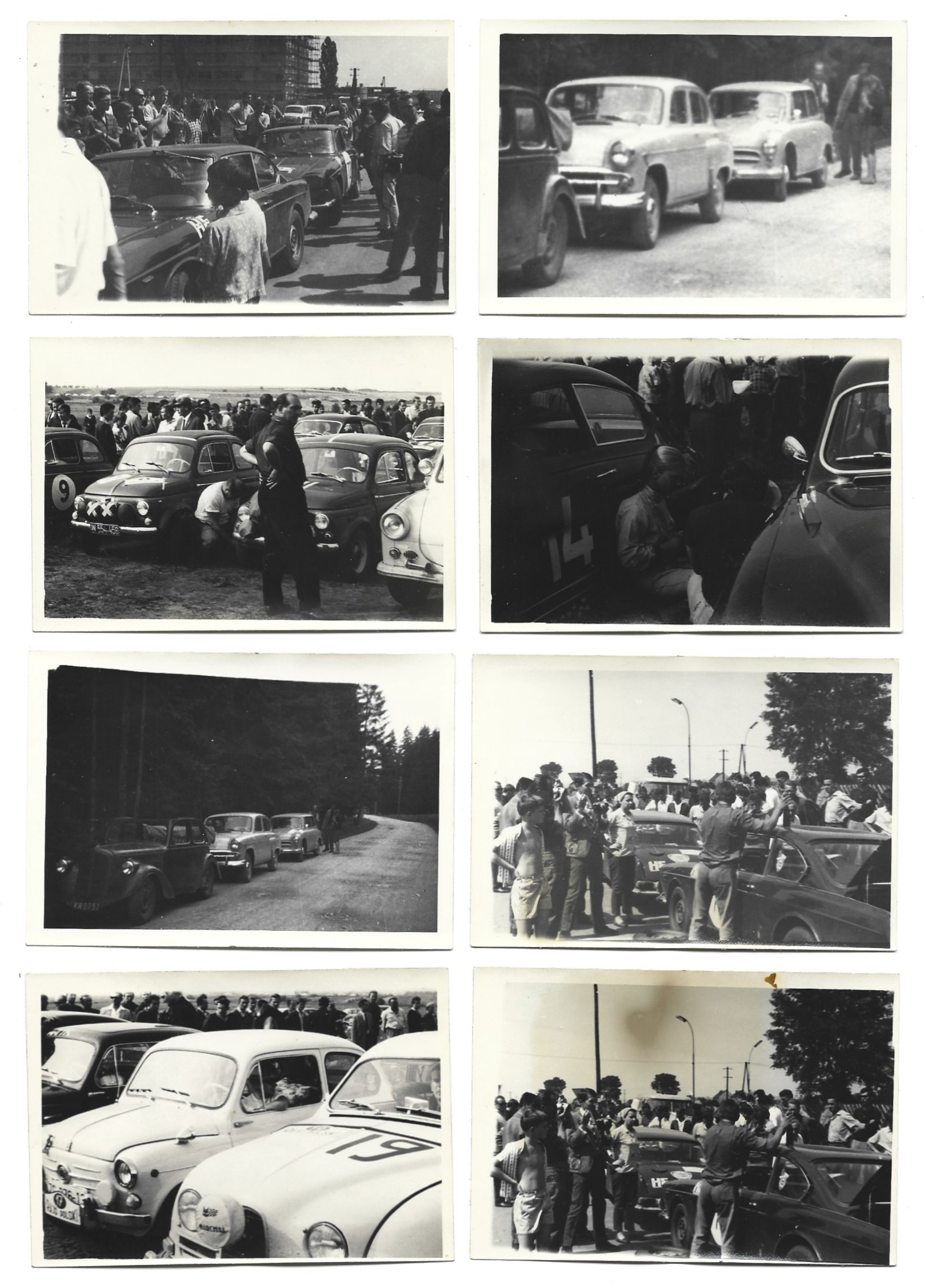Zestaw oryginalnych zdjęć z wyścigów samochodowych - Rajd Polski