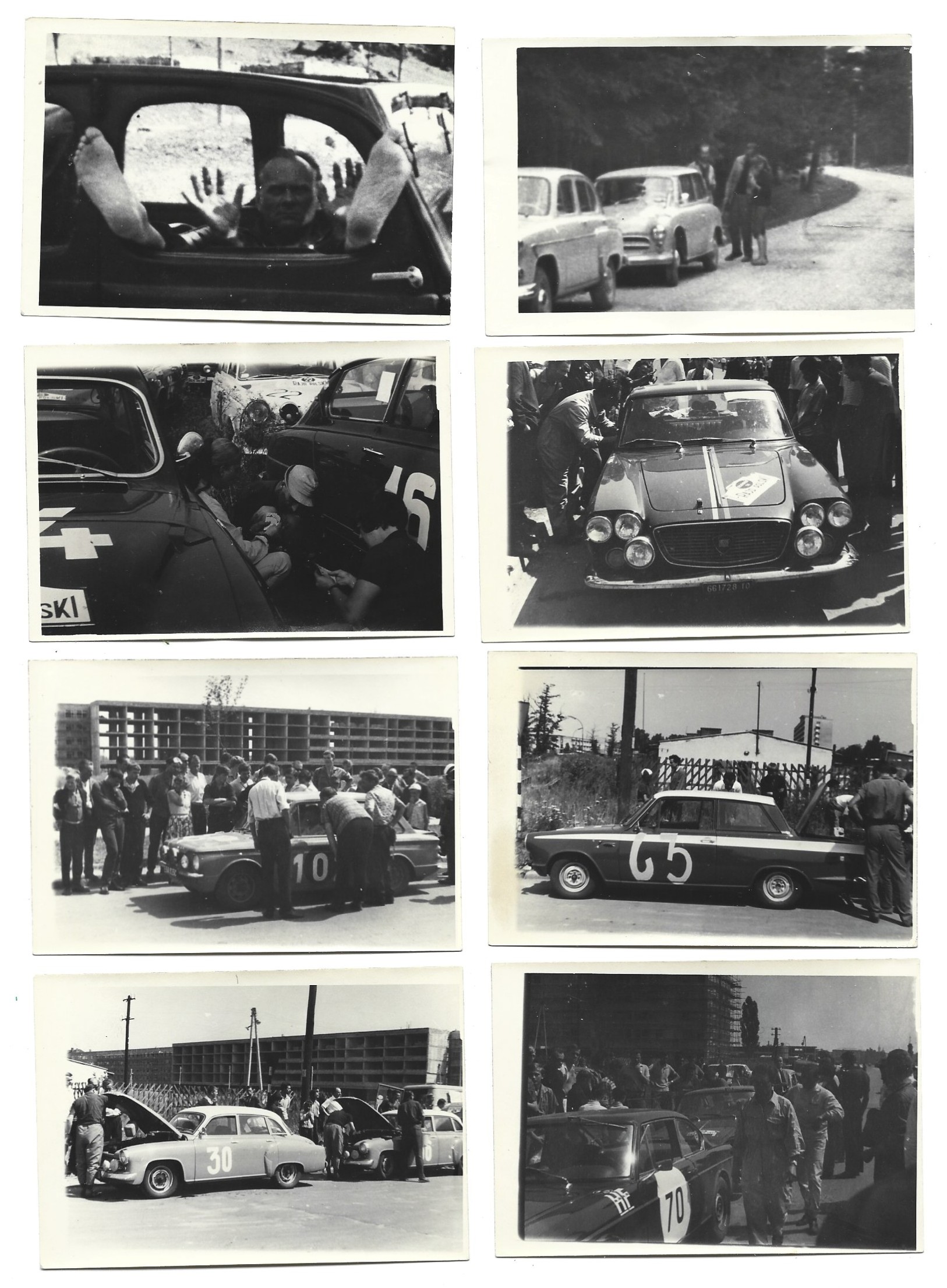 Zestaw oryginalnych zdjęć z wyścigów samochodowych - Rajd Polski