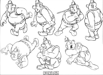 Zestaw szablonów animacyjnych, 4 szt. - KAJKO i KOKOSZ