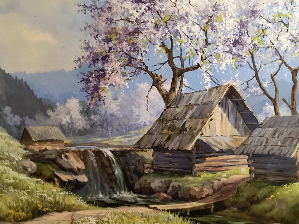 Obraz olejny – pejzaż górski – Józef Franke