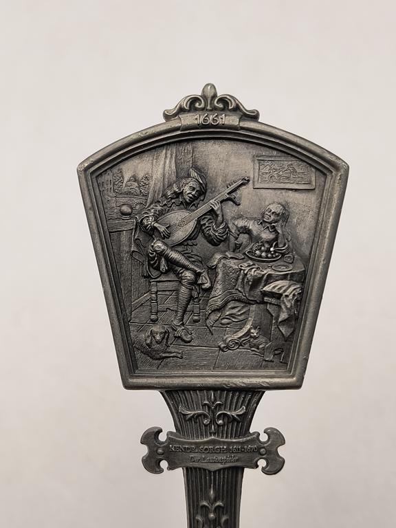 Nóż do listów z motywem malarskim - "Lutnista" Hendrick Martensz. Sorgh (malarz holenderski)