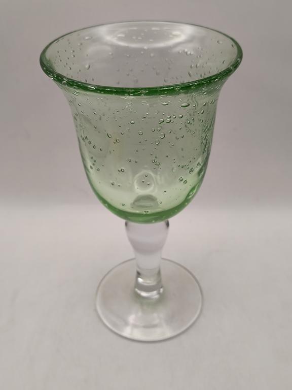 Kielich szklany zielony, PRL