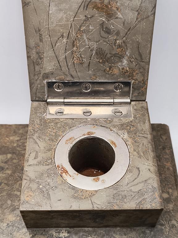 Kałamarz marmurowy, z nożem do listów