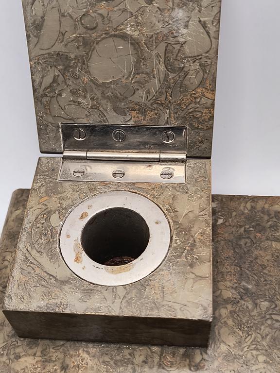 Kałamarz marmurowy, z nożem do listów