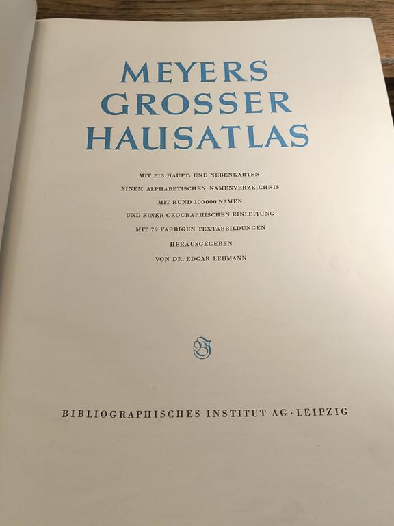 MEYERS GROSSER HAUSATLAS - Wielki atlas domowy Meyera, 1938 r.