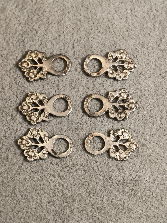 Zestaw 6 hoczków - zapięcia do stroju dziecięcego