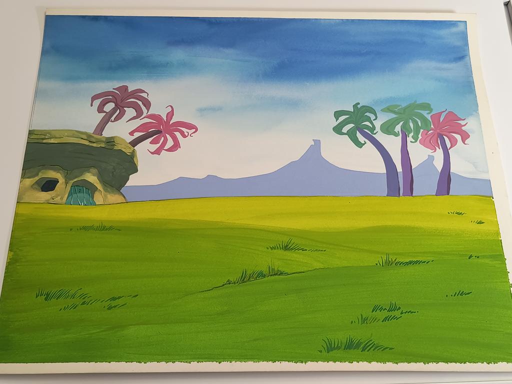 Oryginalny zestaw animacyjny z bajki THE FLINTSTONE KIDS - Edna Flintstone i Dino