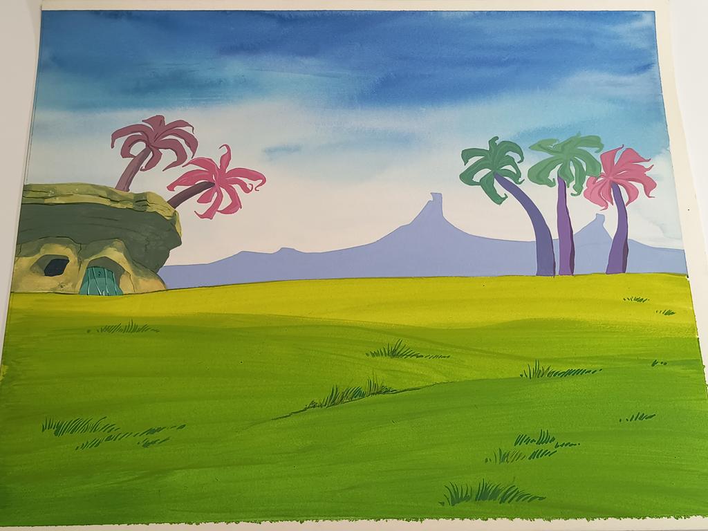 Oryginalny zestaw animacyjny z bajki THE FLINTSTONE KIDS - Edna Flintstone i Dino