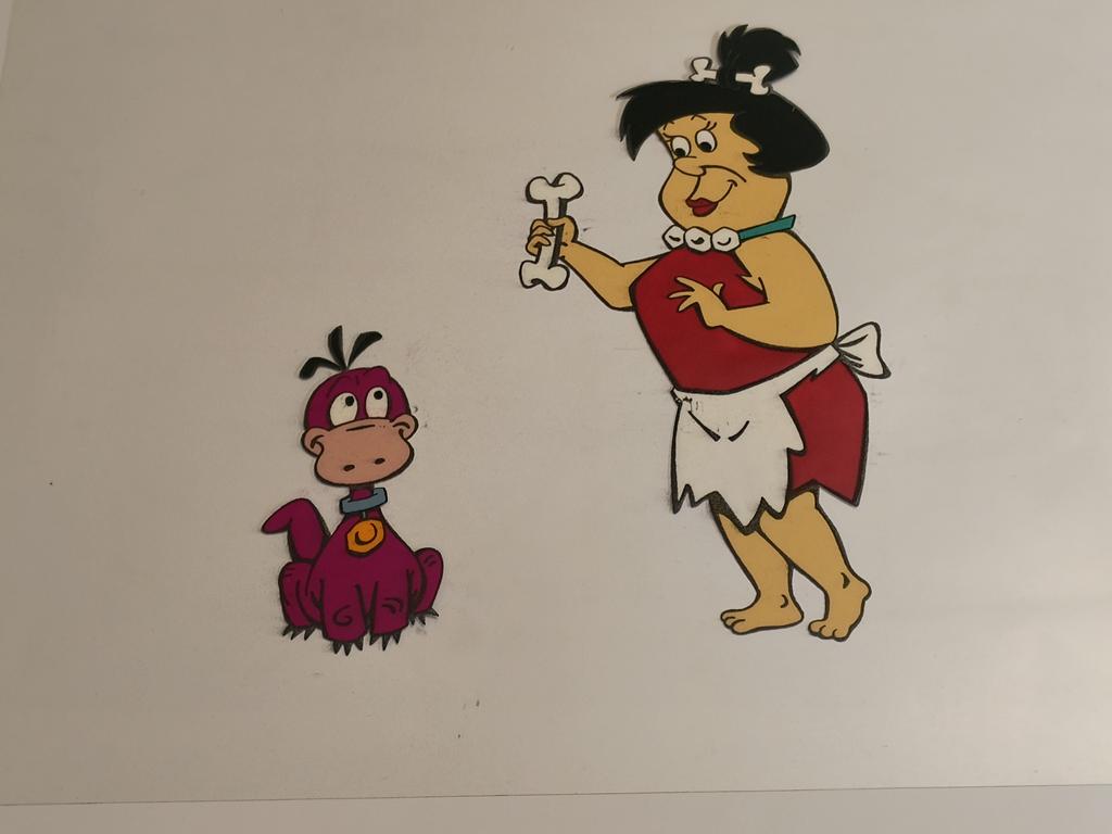 Oryginalny zestaw animacyjny z bajki THE FLINTSTONE KIDS - Edna Flintstone i Dino