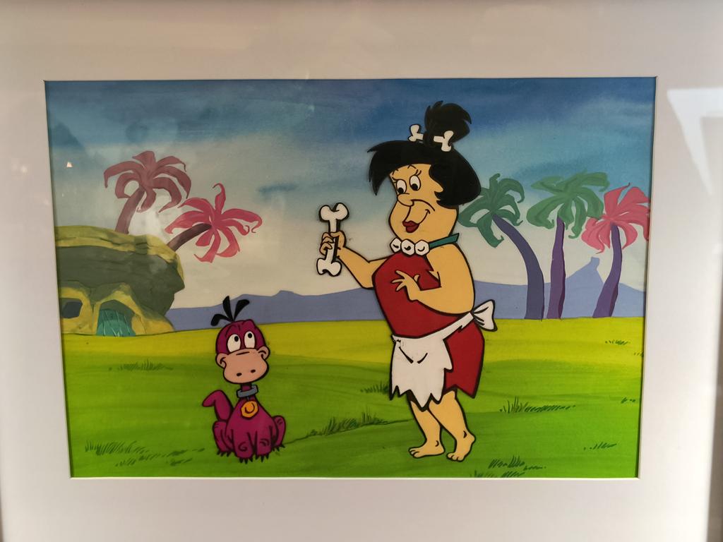 Oryginalny zestaw animacyjny z bajki THE FLINTSTONE KIDS - Edna Flintstone i Dino