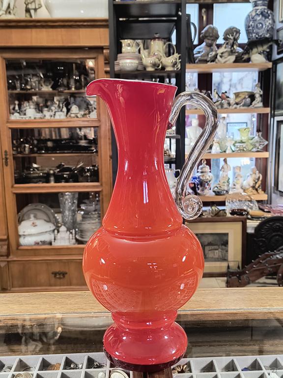 Duży dzbanek szklany, PRL