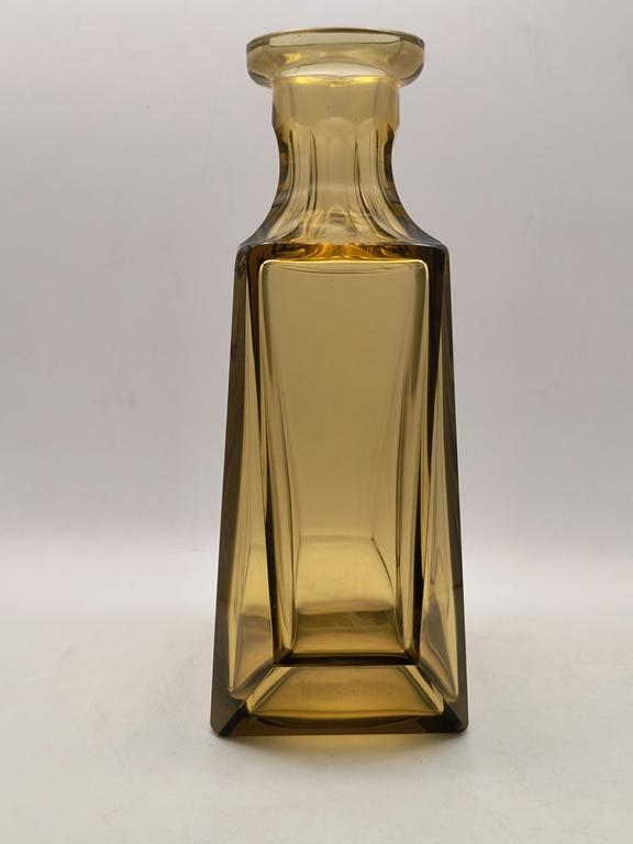 Karafka szklana art deco - Czechy, lata 20/30-te