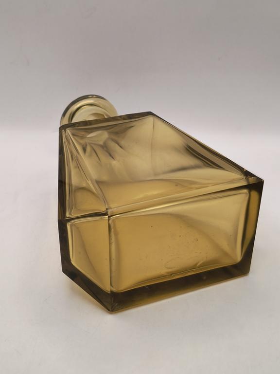 Karafka szklana art deco - Czechy, lata 20/30-te