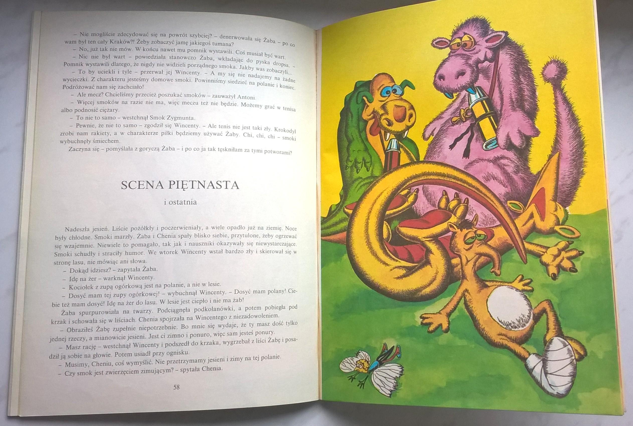 Książka "Sceny z życia Smoków" Beata Krupska, 1987 r.