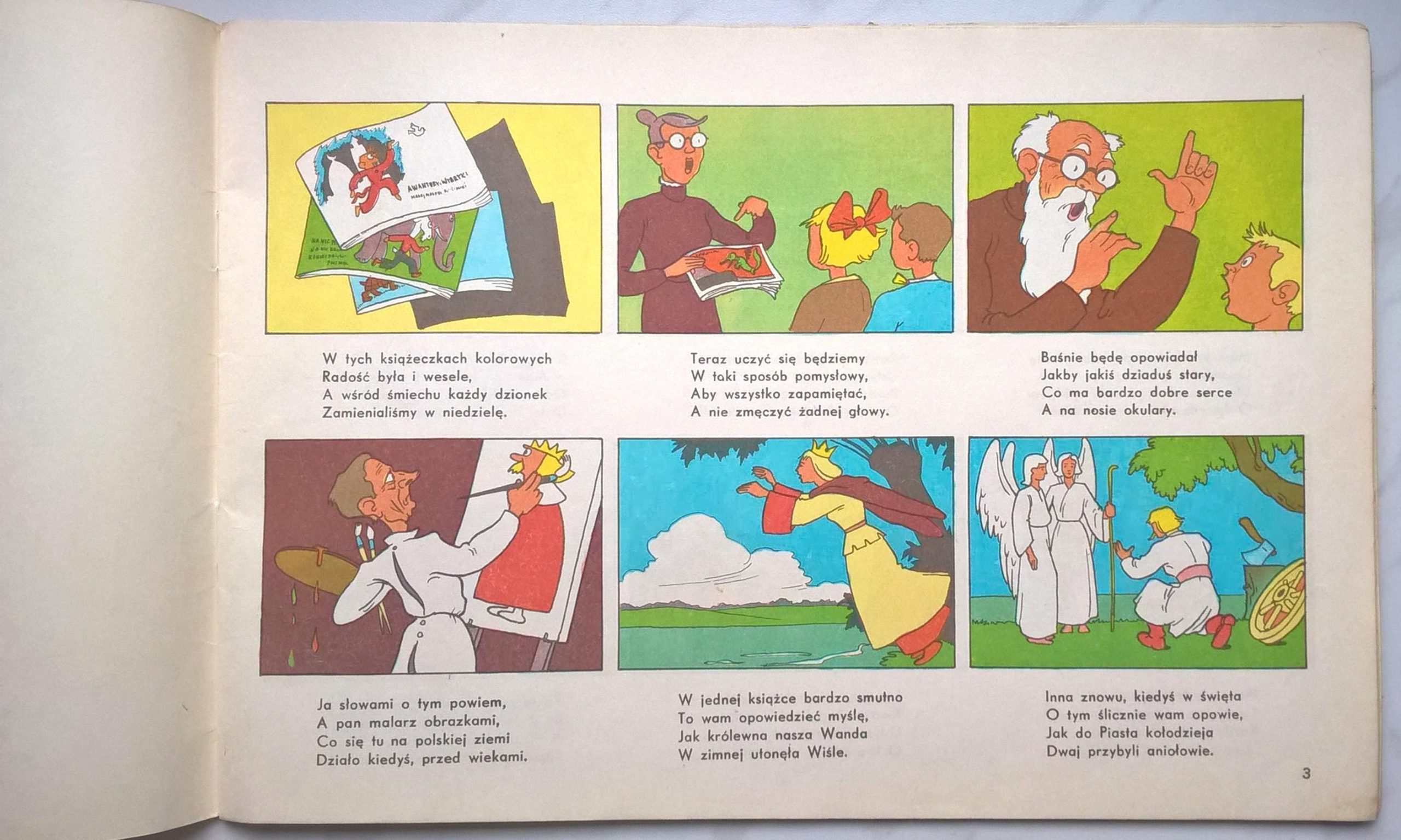 Komiks dla dzieci "O wawelskim smoku" K. Makuszyński i M. Walentynowicz, 1976 r.