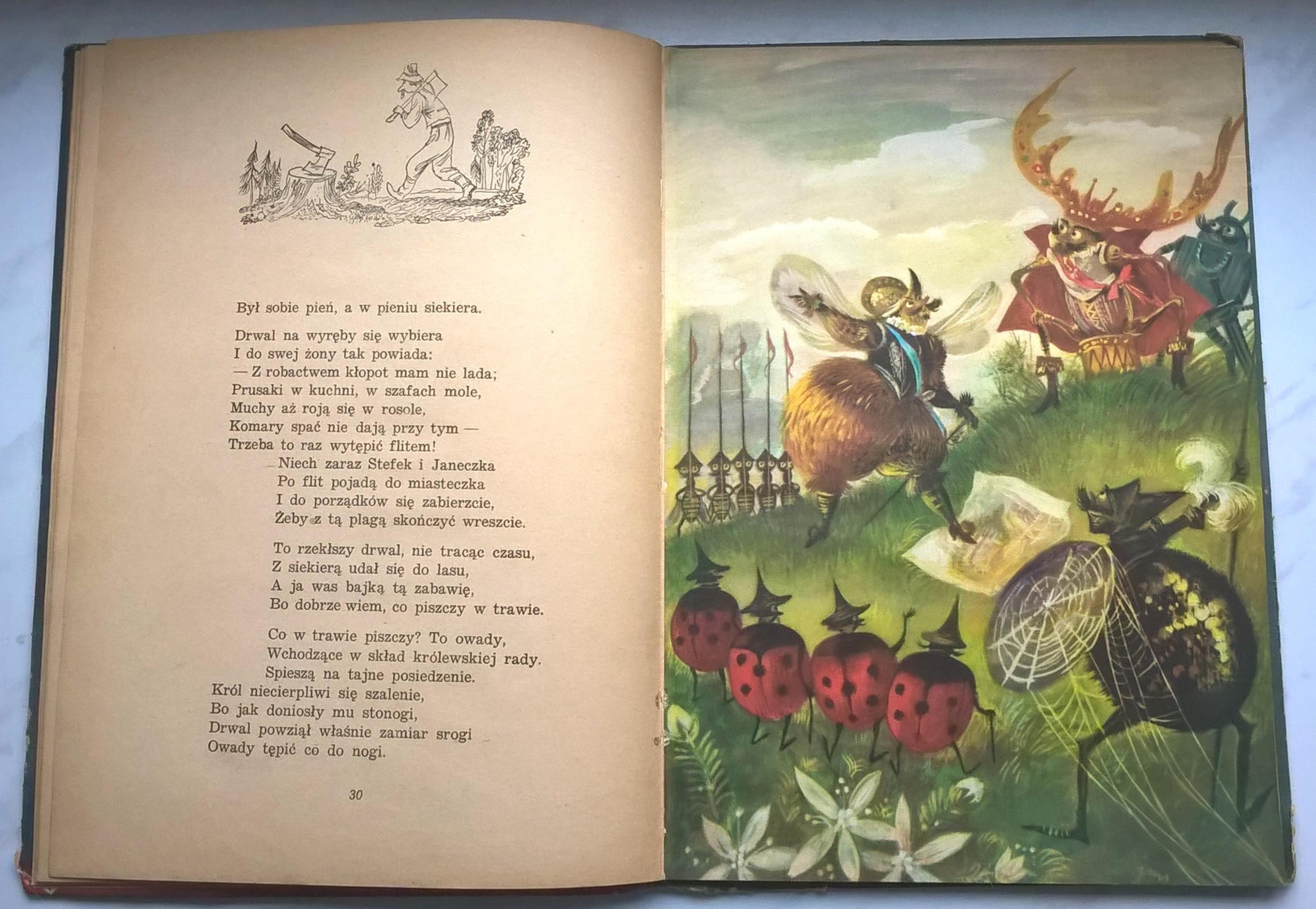 Książka dla dzieci - Jan Brzechwa "Bajki i Baśnie", ilustrował Jan Marcin Szancer, 1954 r.