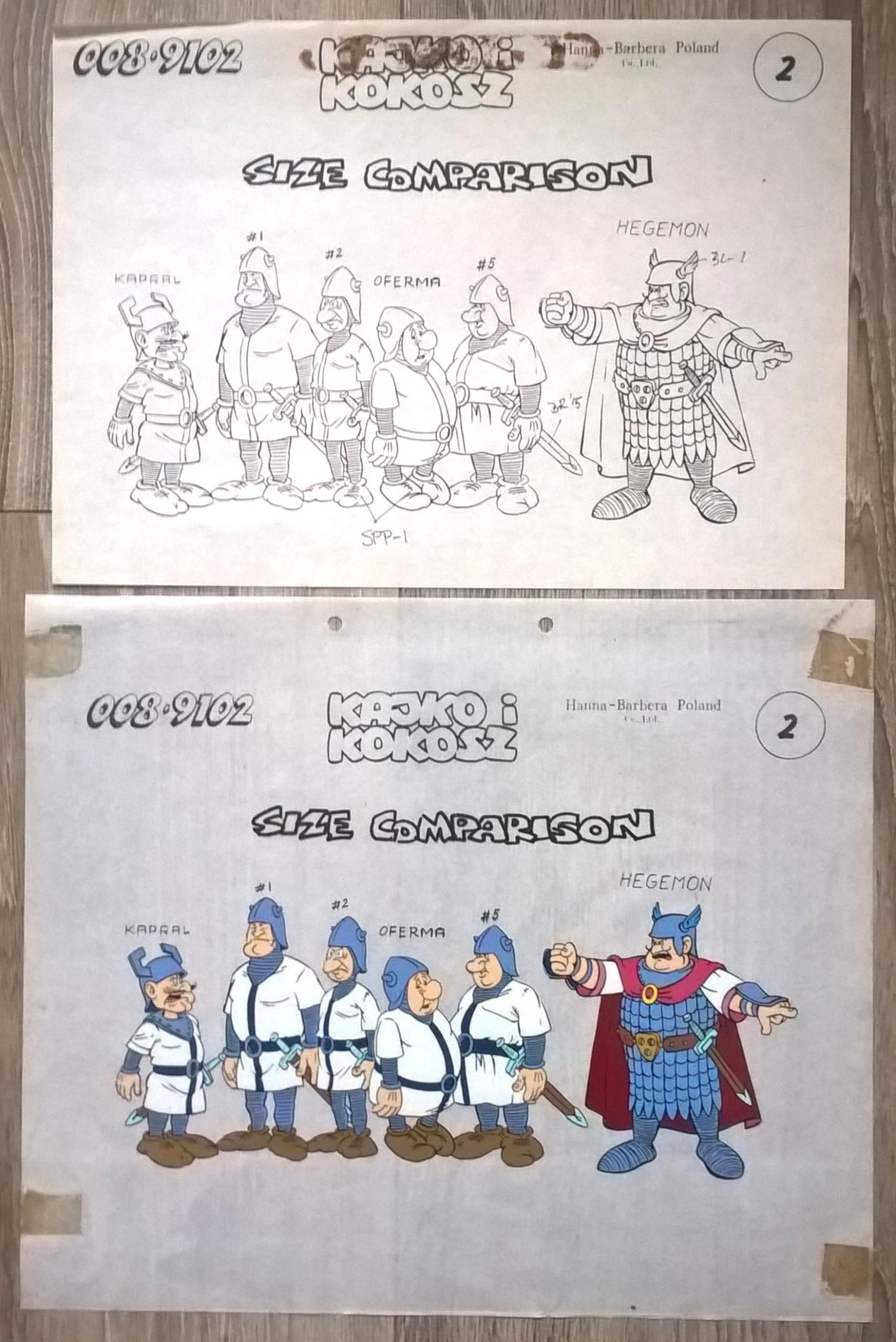 Zestaw animacyjny - folia i szablon z bajki "KAJKO i KOKOSZ" (2)