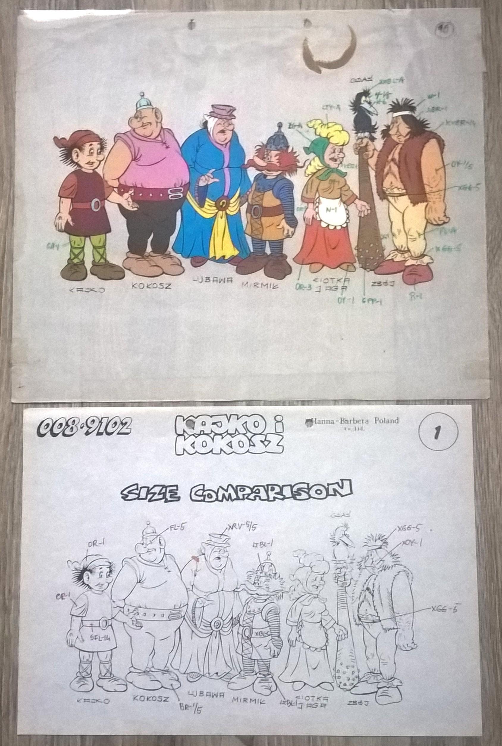 Zestaw animacyjny – folia i szablon z bajki „KAJKO i KOKOSZ” (1,10)