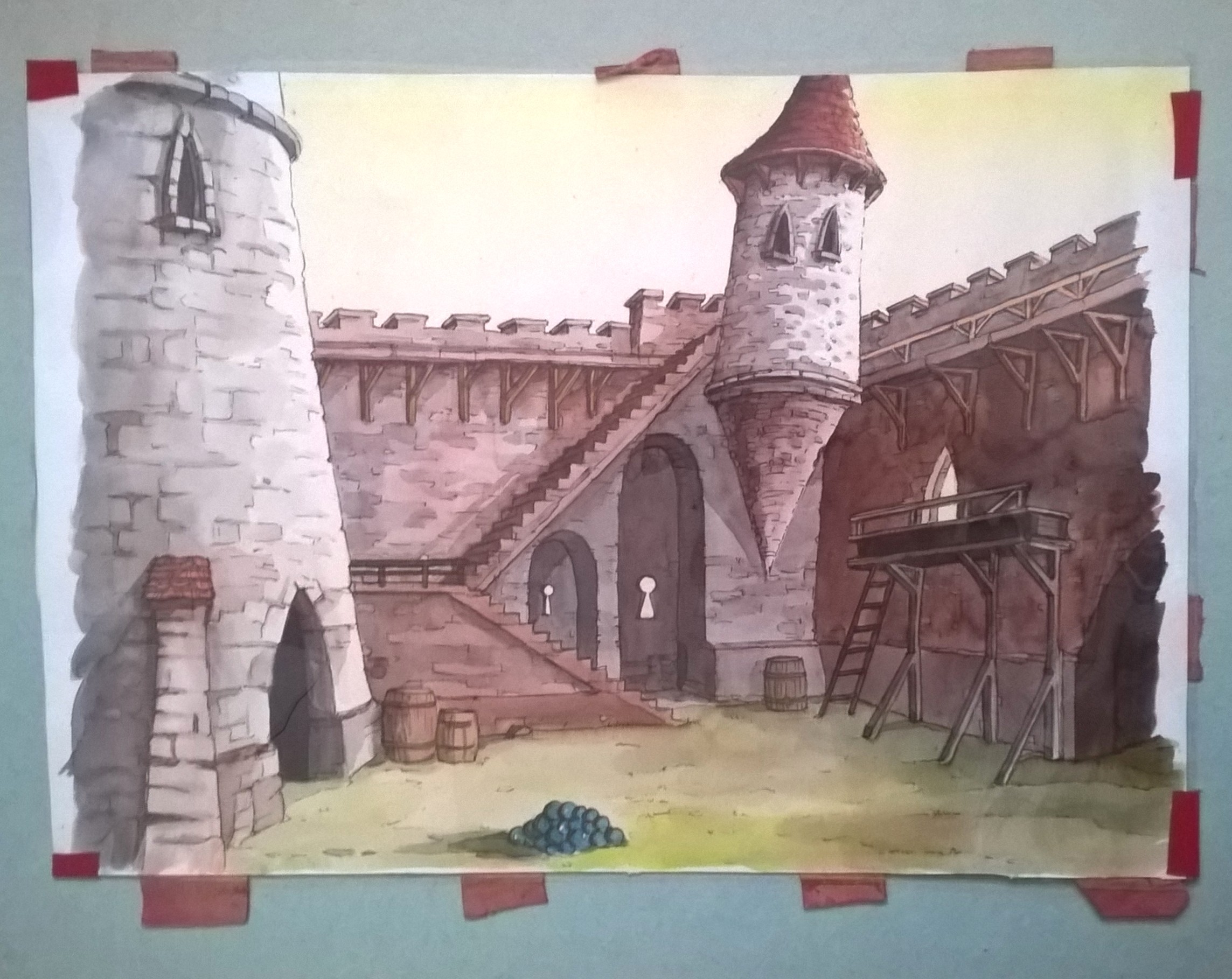 Tło animacyjne z bajki „Porwanie Baltazara Gąbki”