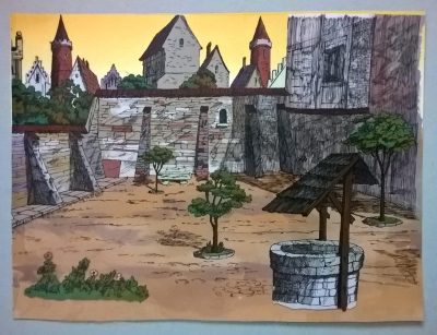 Zestaw animacyjny z bajki "Porwanie Baltazara Gąbki" - tło i folia