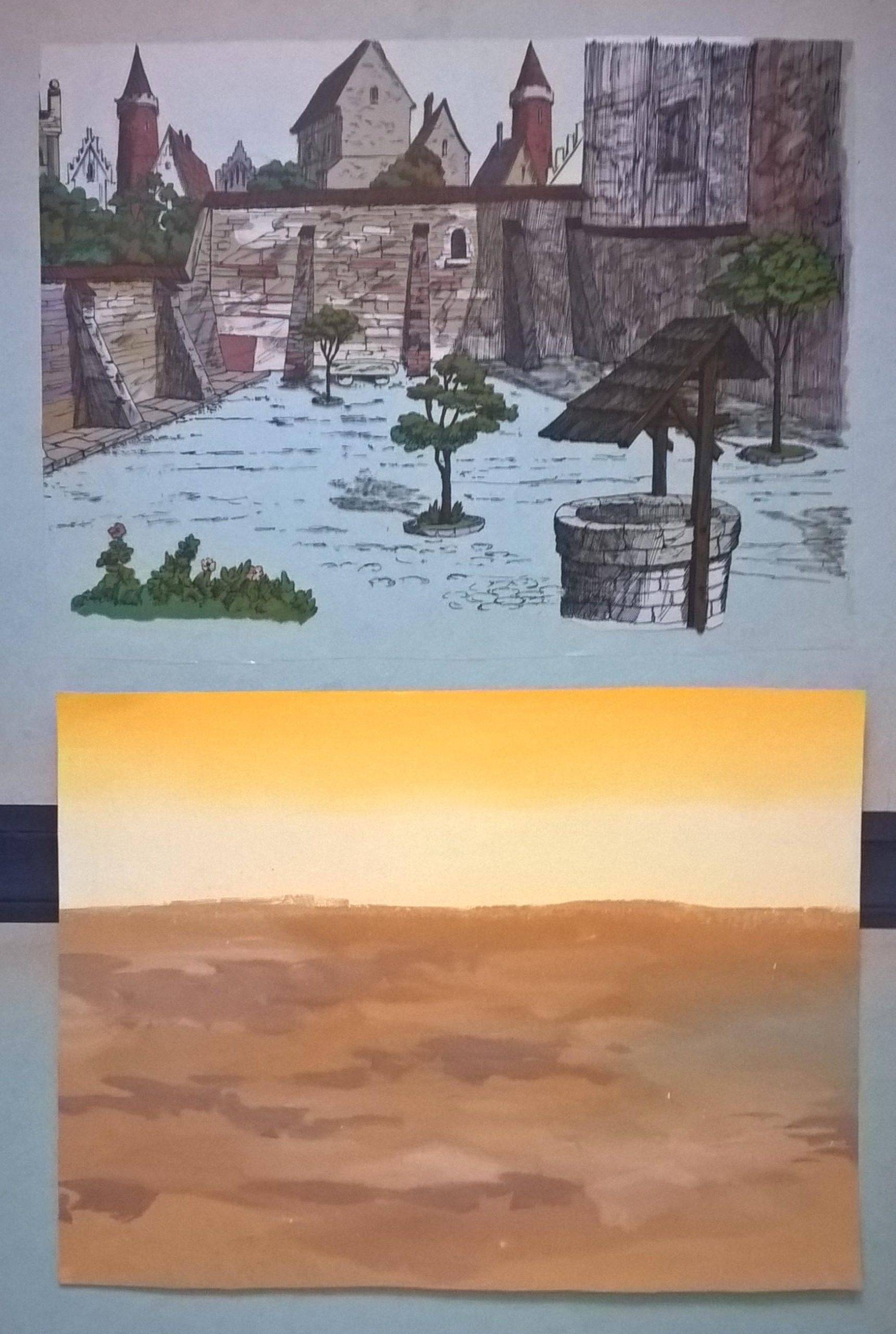 Zestaw animacyjny z bajki "Porwanie Baltazara Gąbki" - tło i folia