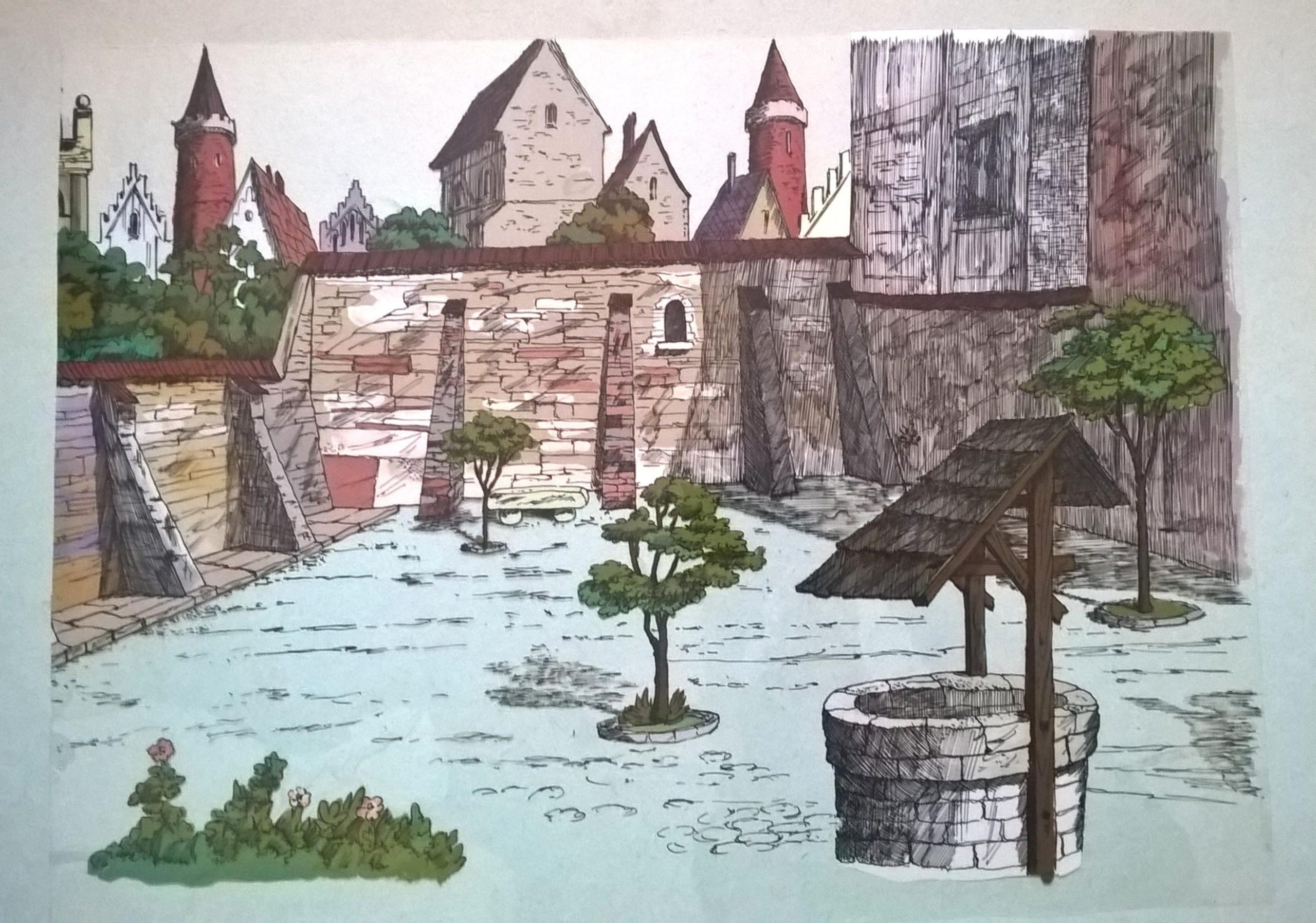 Zestaw animacyjny z bajki "Porwanie Baltazara Gąbki" - tło i folia