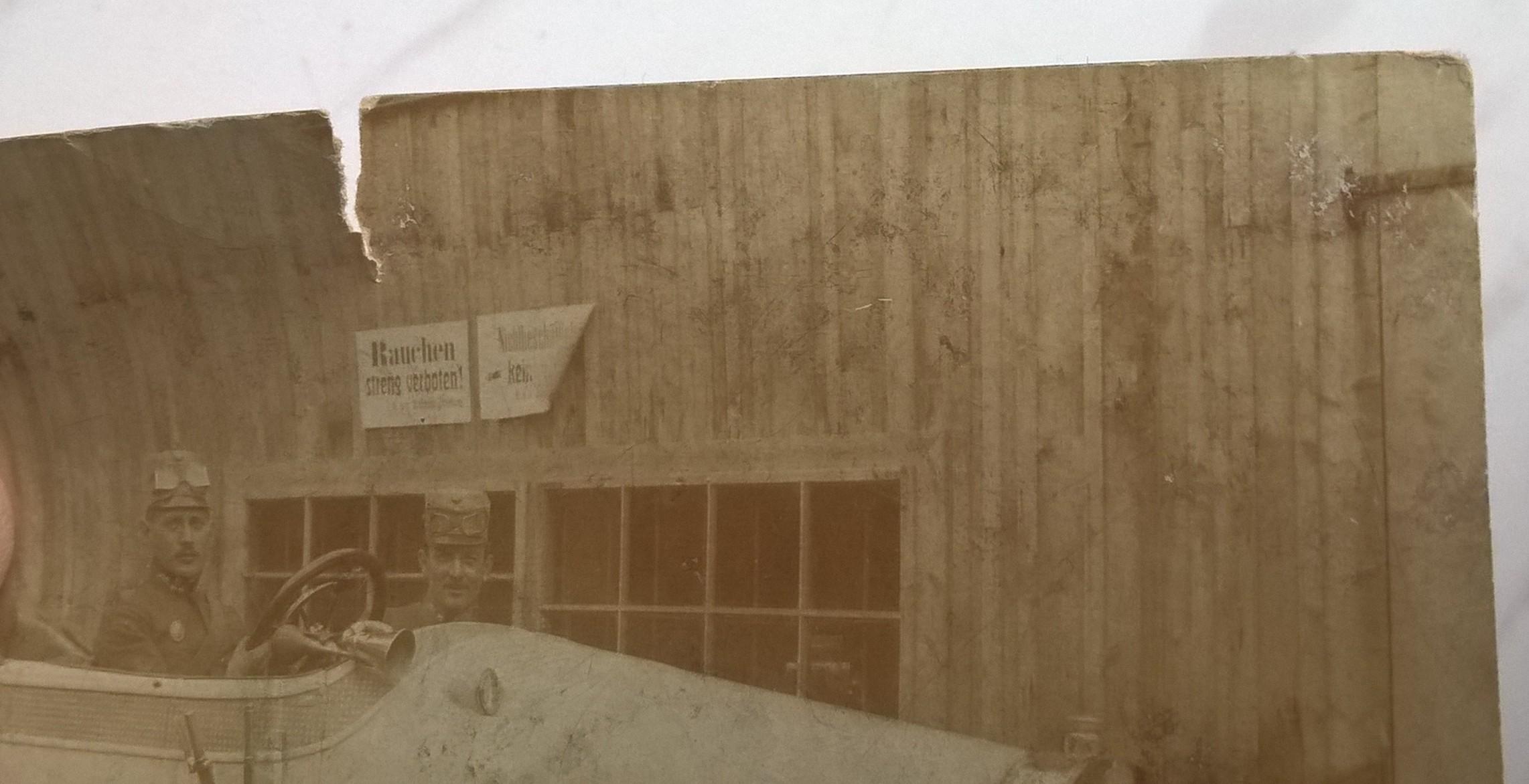 Zdjęcie samochodu zarekwirowanego przez wojsko, 1914 r.