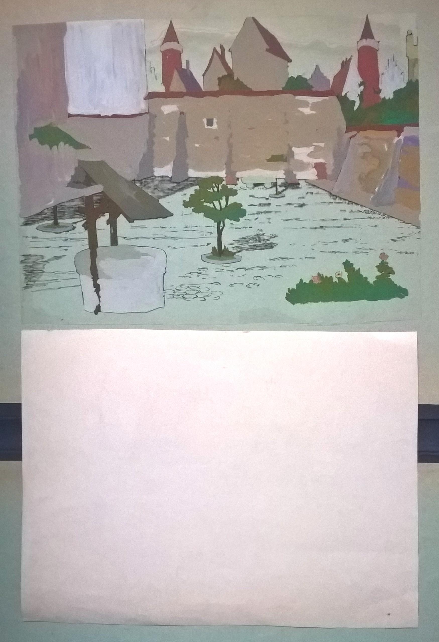 Zestaw animacyjny z bajki "Porwanie Baltazara Gąbki" - tło i folia