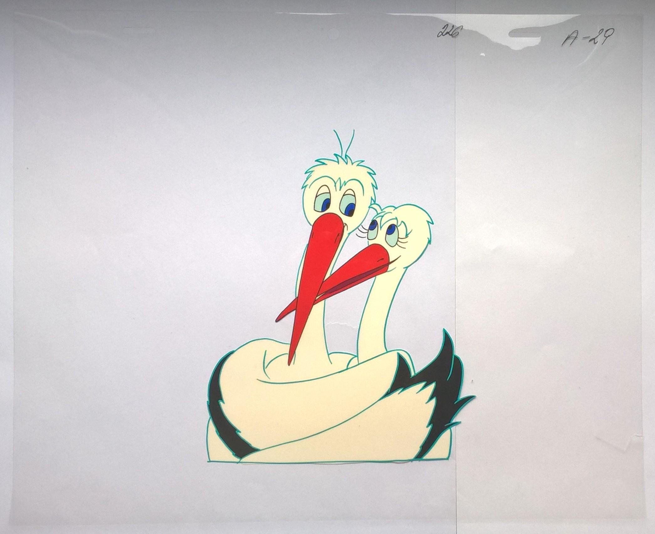 Folia animacyjna celuloidowa z bajki „Między nami bocianami” – MATYLDA i WOJTEK (A-29)