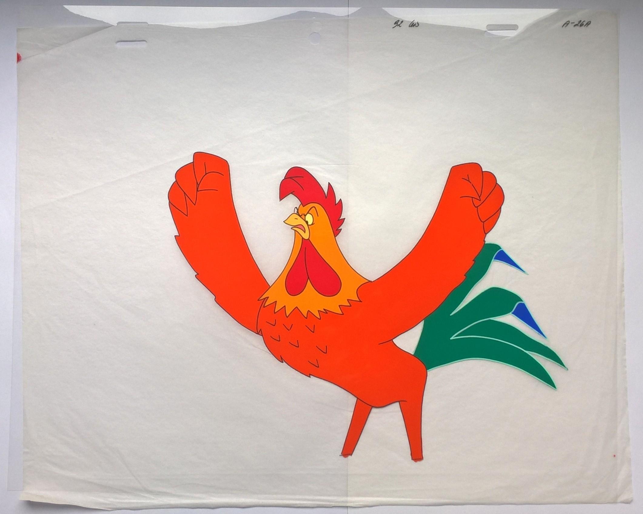 Folia animacyjna celuloidowa z bajki „Między nami bocianami” - KOGUT (A-26A)