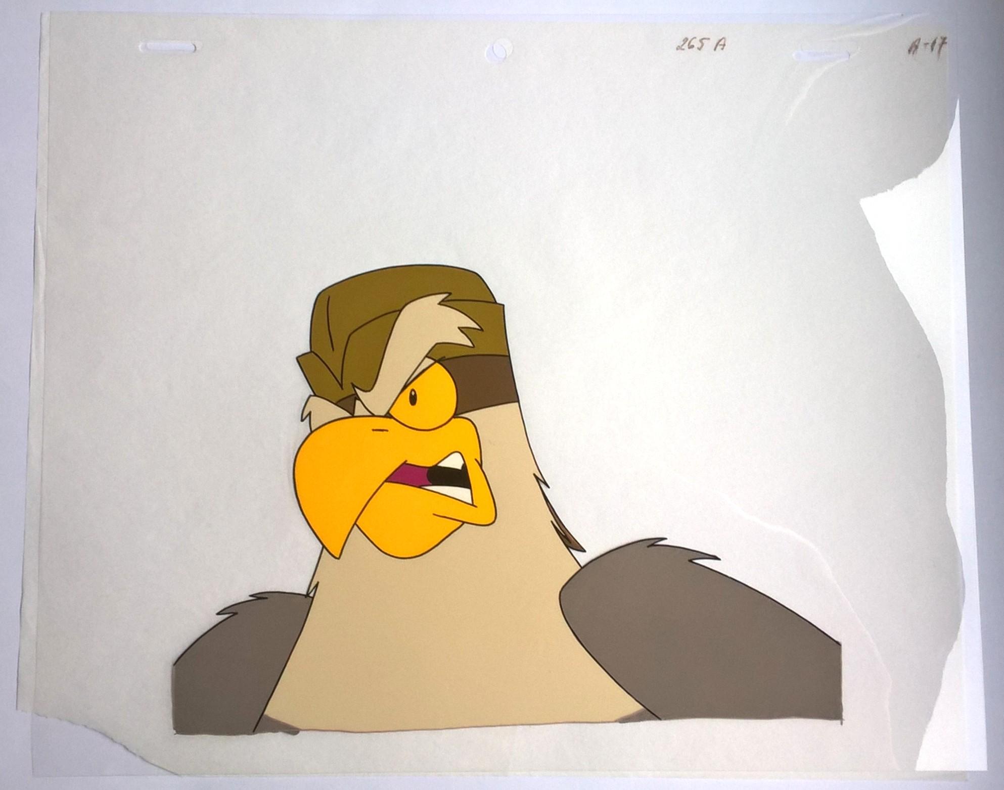 Folia animacyjna celuloidowa z bajki „Między nami bocianami” – JASTRZĄB MAJOR KIRKOR (A-17)