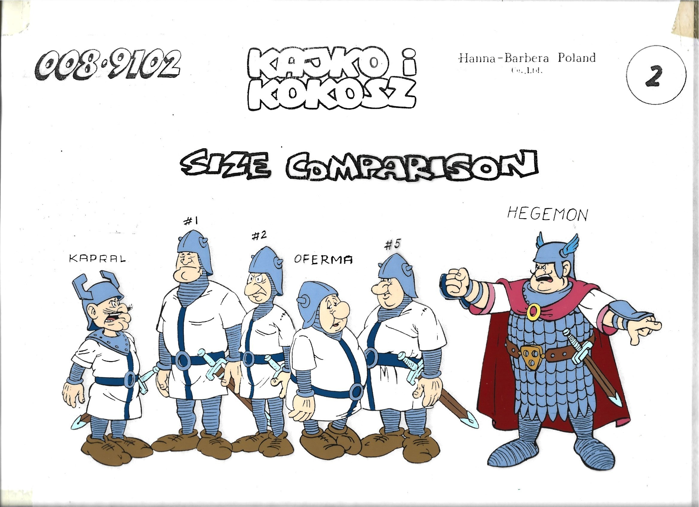 Zestaw animacyjny - folia i szablon z bajki "KAJKO i KOKOSZ" (2)