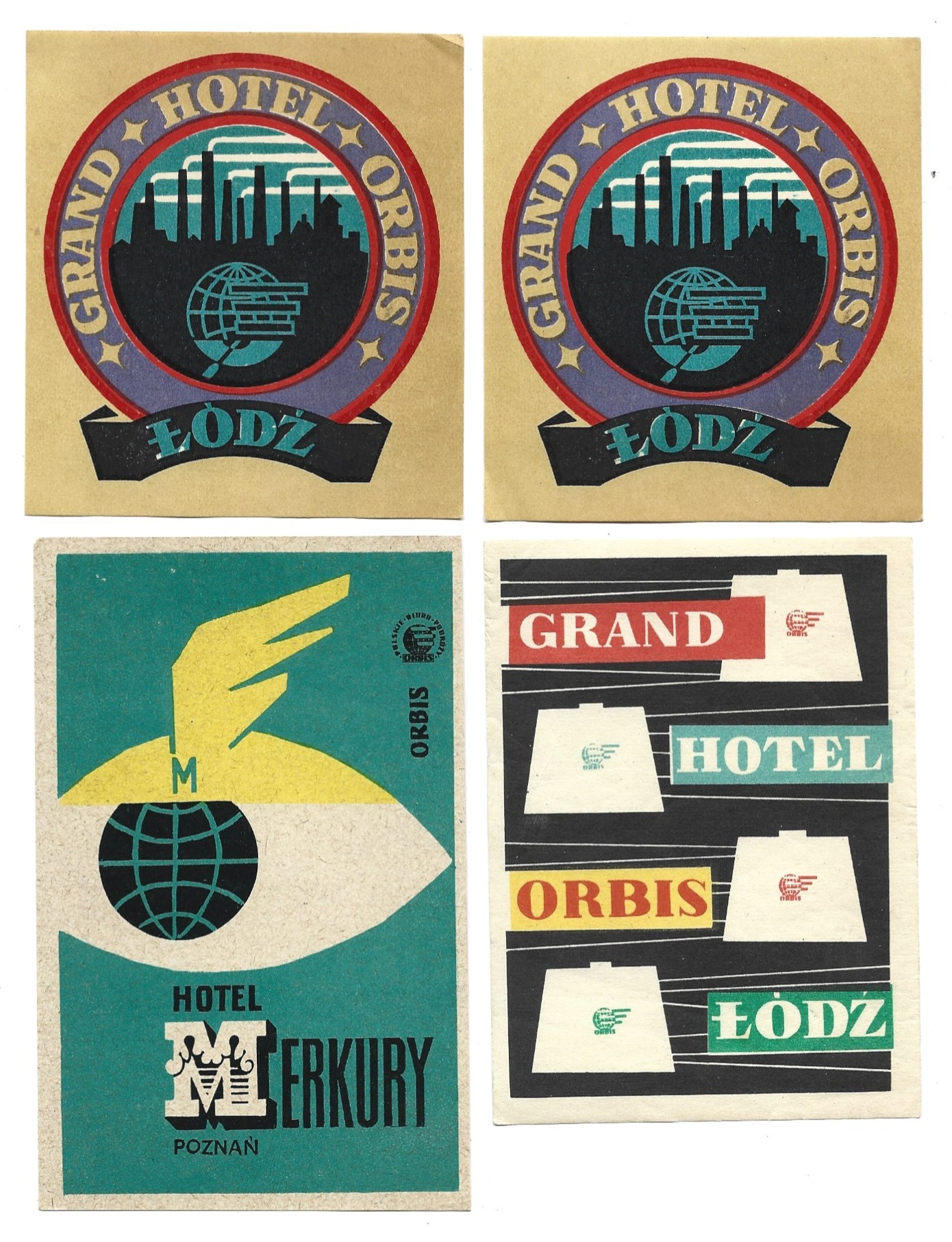 Naklejki hotelowe, 4 szt.
