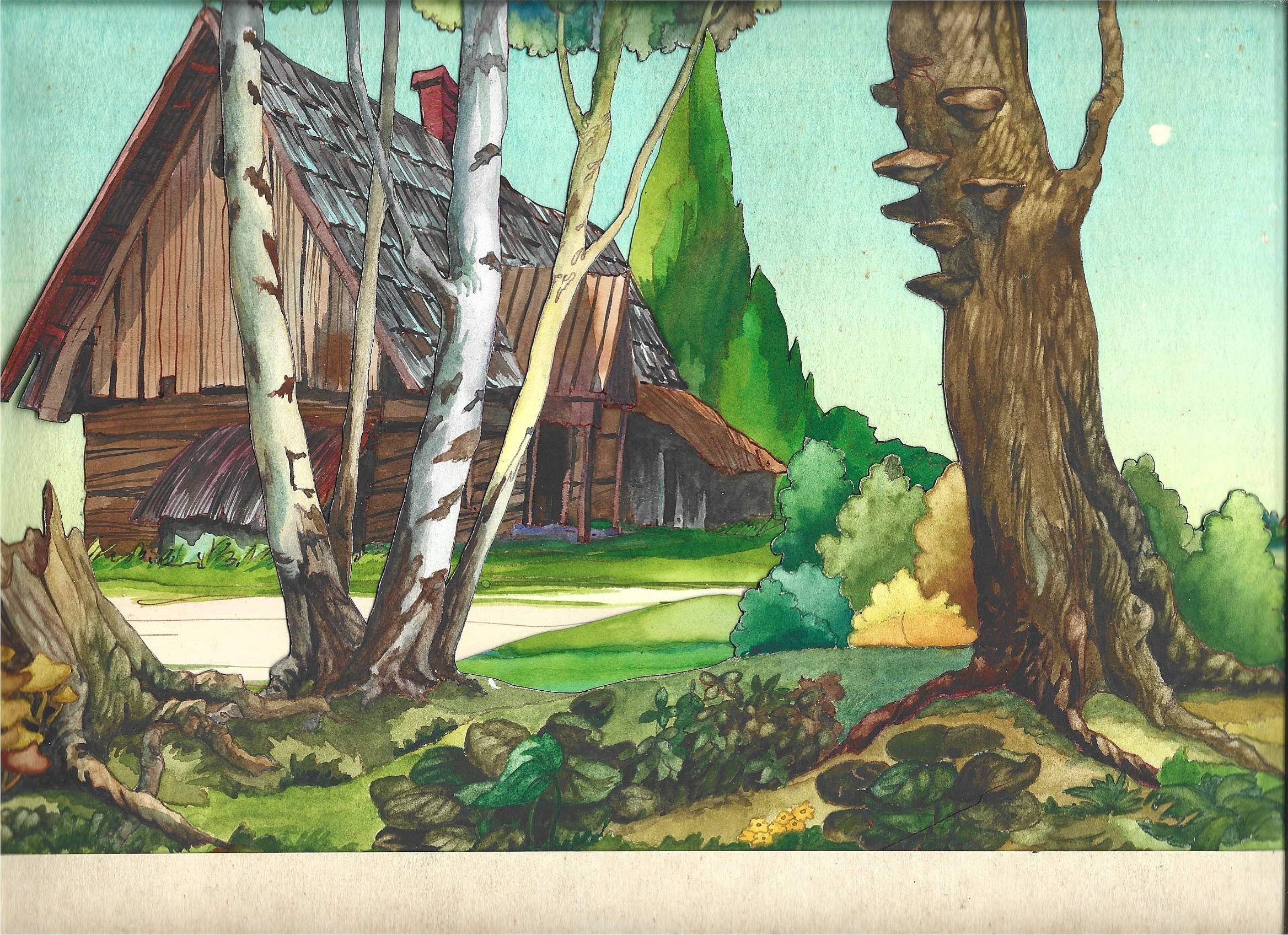 Dekoracja w formie wycinanki - z bajki ze Studia Filmów Rysunkowych w Bielsku-Białej