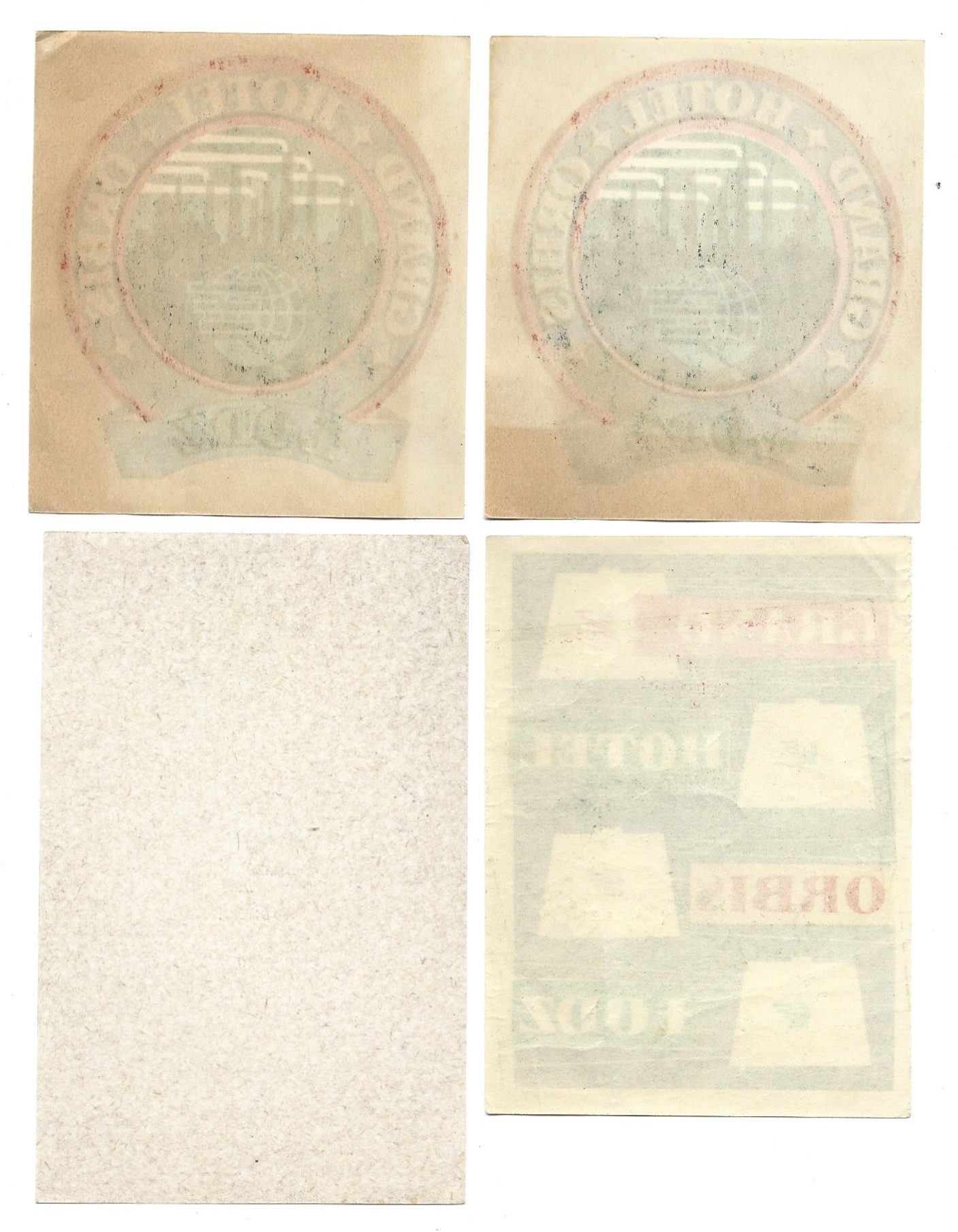 Naklejki hotelowe, 4 szt.