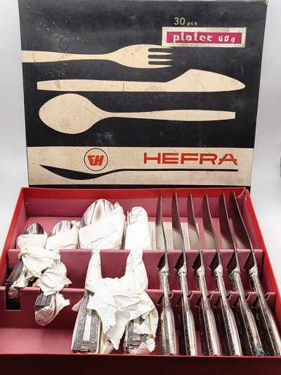 Zestaw sztućców HEFRA, 30 elementów - NIEUŻYWANY