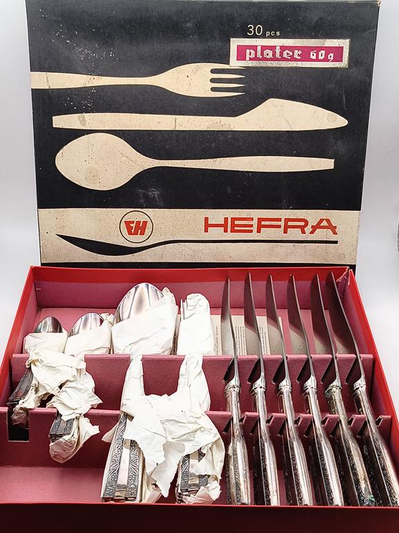 Zestaw sztućców HEFRA, 30 elementów - NIEUŻYWANY
